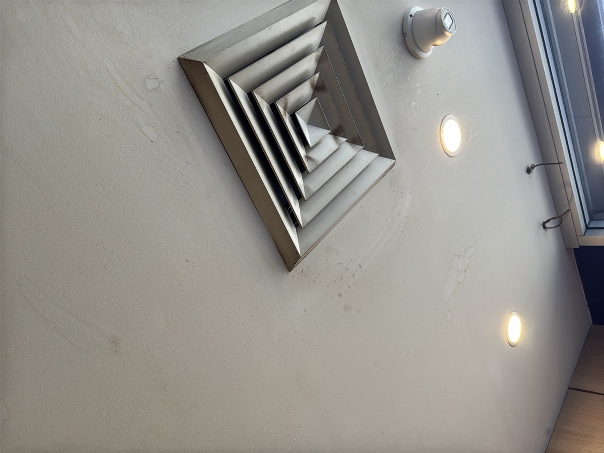 Kitchen staining, recorded on a pre-purchase inspection in Schofields